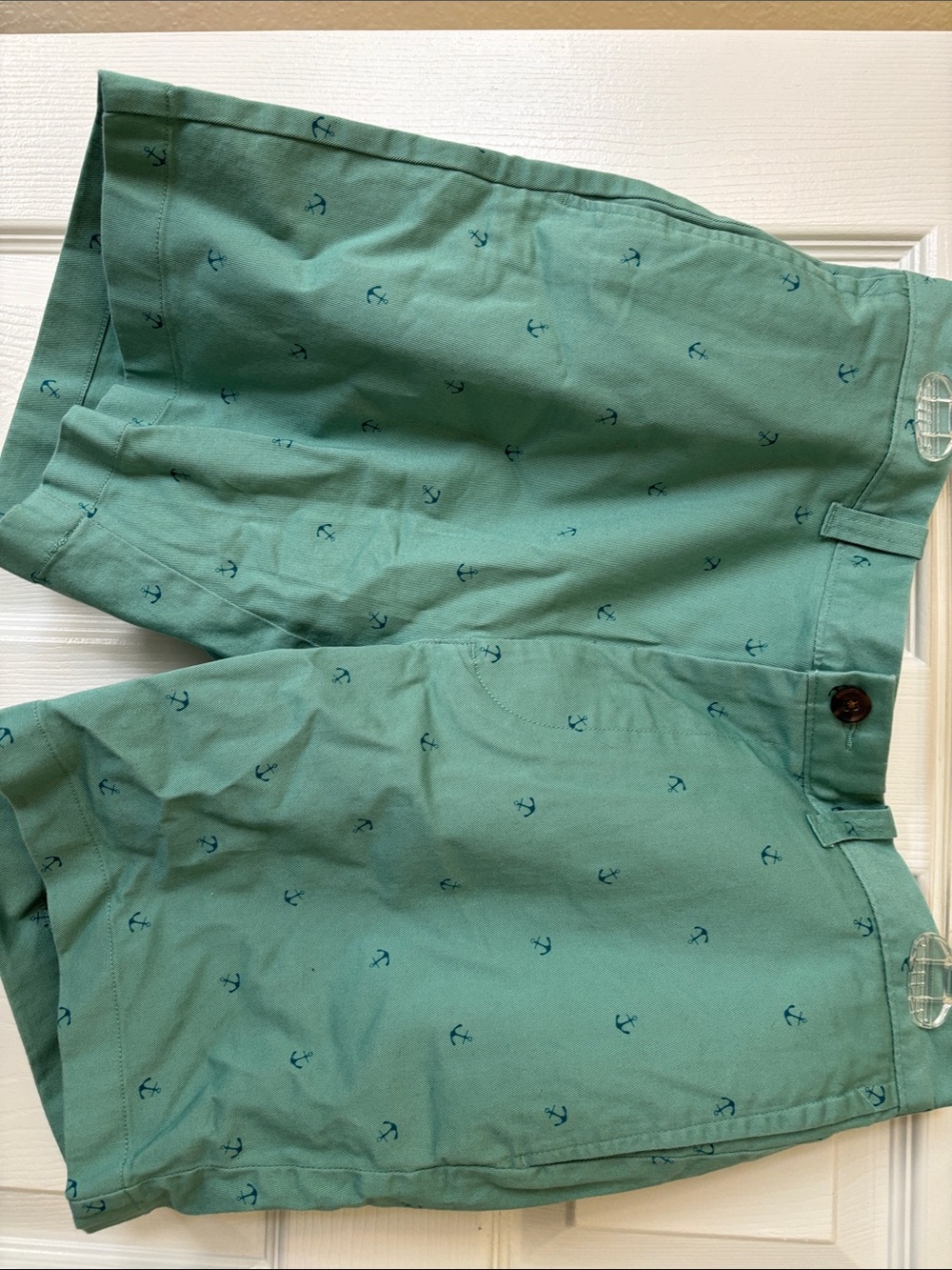 J. Crew Mint Green Anchor Print Shorts
